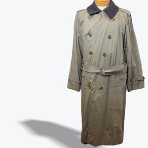 Vintage Burberrys Trench Coat 42R Plaid and Removable Wool‎ Lined Overcoat Men